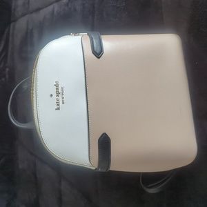 Kate Spade Cream and Tan Backpack with Black Accents